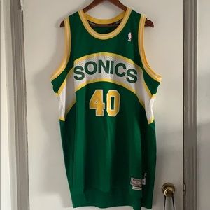 Shawn Kemp Seattle Super Sonics Jersey Adidas